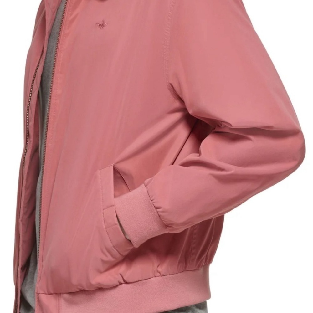 New Men’s Size 3XL Microtwill Relaxed Bomber Jacket dm2rko20 dockers Water - Picture 6 of 7